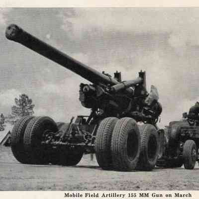 Postcard- Mobile Field Artillery 155mm