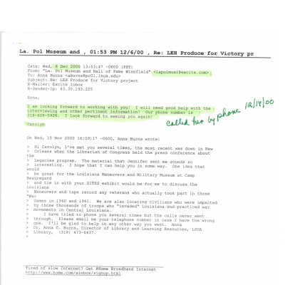 forwarded reply from La. Pol Museum and Hall of Fame: Page 2