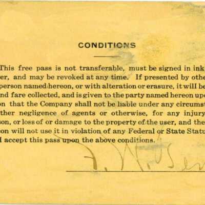 Back of Pass with conditions: Page 2