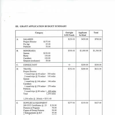 budget summary: Page 6