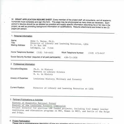 resume sheet for Dr. Burns: Page 8