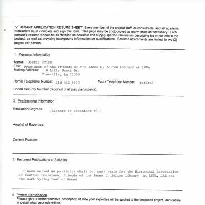 Resume sheet for Oberia Price: Page 11