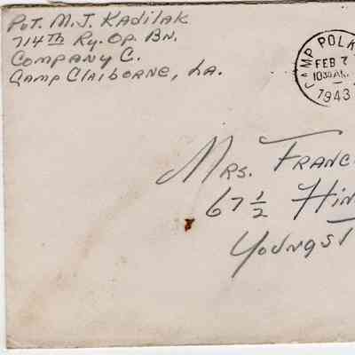 1 of 29 letters of Pvt. M. J. Kadilak