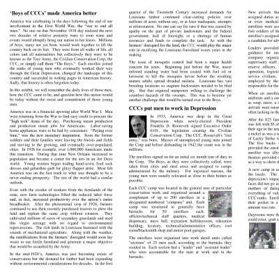Brochure for the SFHM CCC Exhibit