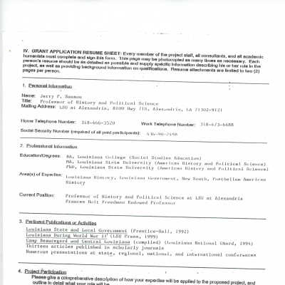 resume sheet of Dr. Jerry Sanson: Page 9