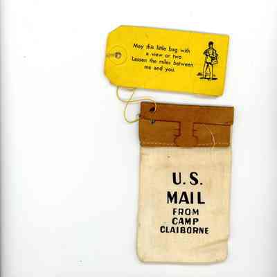 A Stitched U.S. Mail Bag from Camp Claiborne, LA