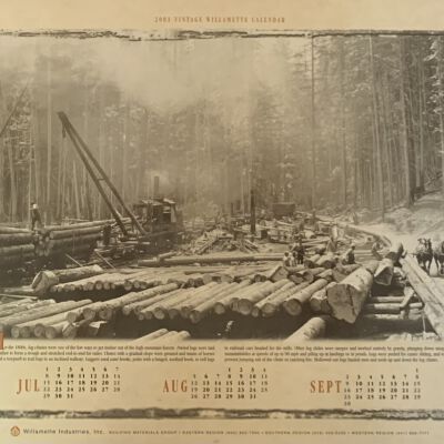 2001 Vintage Willamette Calendar