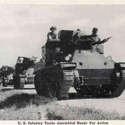 Postcard- U. S. Infantry Tanks Assembled