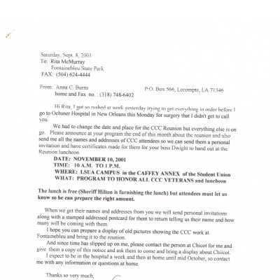 fax from Dr. Anna Burns to Rita McMurray on Sept. 8, 2001: Page 7