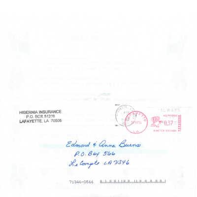 envelope to Edmond and Anna Burns: Page 9