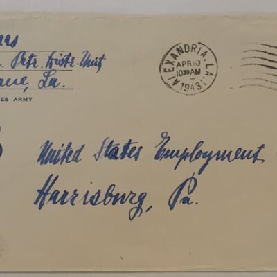 703rd Engineer Petroleum Distribution Unit Envelope from Camp Claiborne, LA