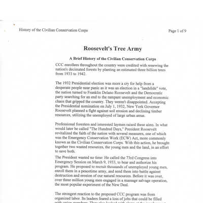 Roosevelt's Tree Army, CCC History: Page 4