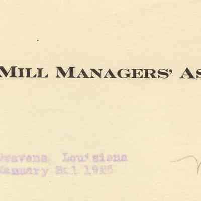 Louisiana Mill Managers' Association