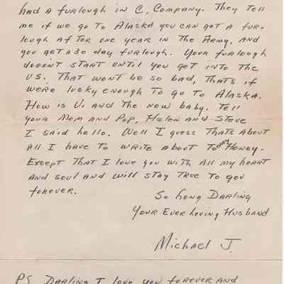 Pvt. M. J. Kadilak 1943-3-20