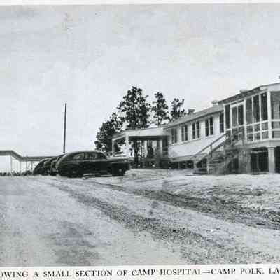 Postcard- Camp Polk, La- Showing a small section of Camp Hospital