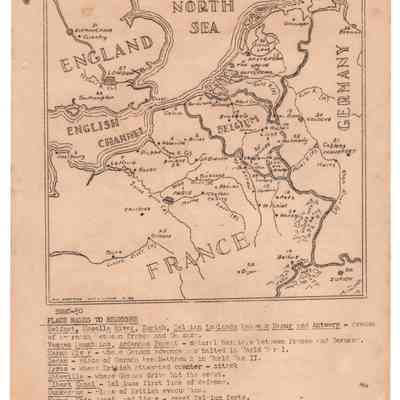 World War II Map of Europe- March, 1942