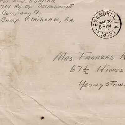 Pvt. M. J. Kadilak 1943-3-26