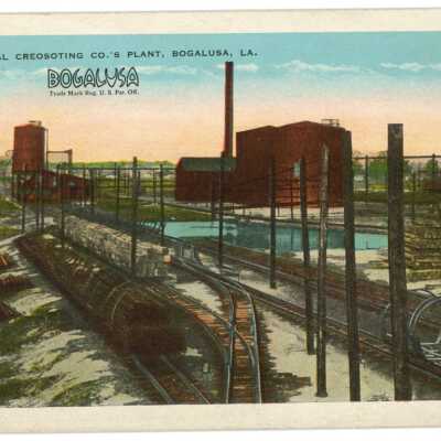 Postcard of Colonial Creosoting Company's Plant in Bogalusa, LA (d)