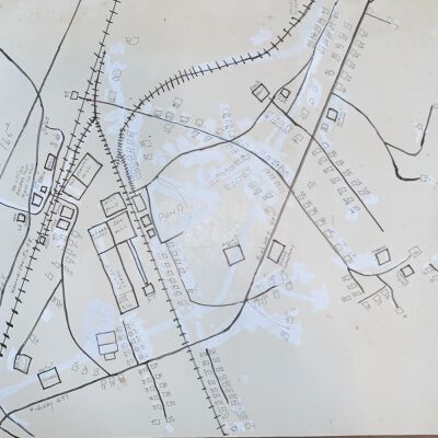 Map of Long Leaf, Louisiana Lumber Town