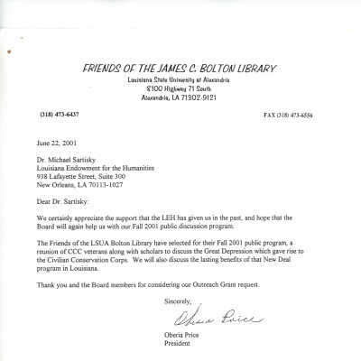 letter to LEH from Oberia Price: Page 14