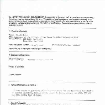 resume sheet for Greta Hebert: Page 13