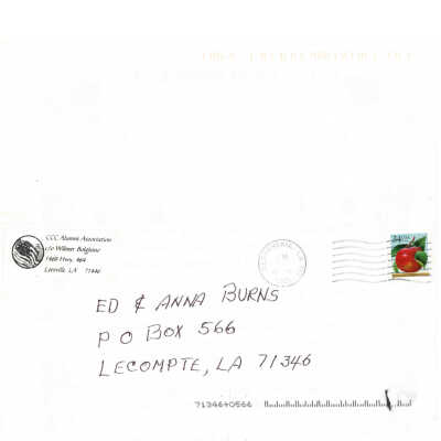 envelope addressed to Ed and Anna Burns from Wilmer Bolgiano 2001: Page 11