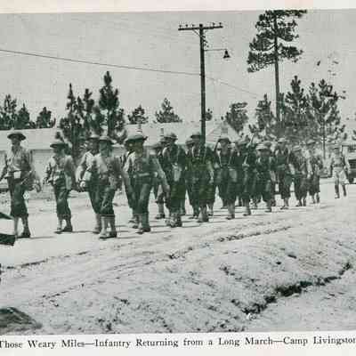 Camp Livingston- Postcard- Those Weary Miles