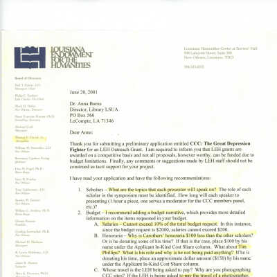 letter from LEH on submitted application: Page 15
