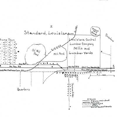 Standard, Louisiana Mill Map
