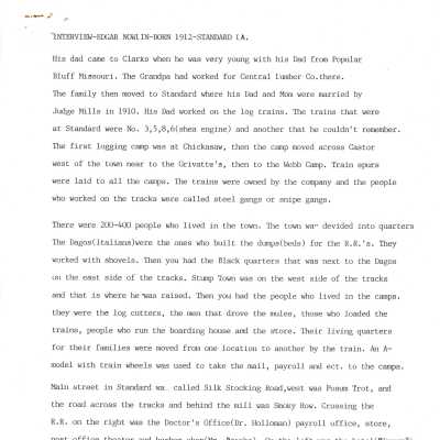 Interview with Edgar Nowlin