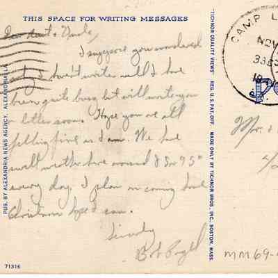 Camp Livingston- Postcard- Artillery Maneuvers