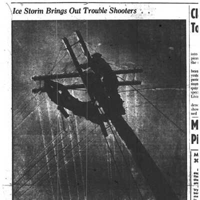 Ice Storm Brings Out Trouble Shooters (Camp Claiborne News)
