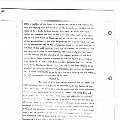Red River & Gulf Railroad Amended Charter 1917