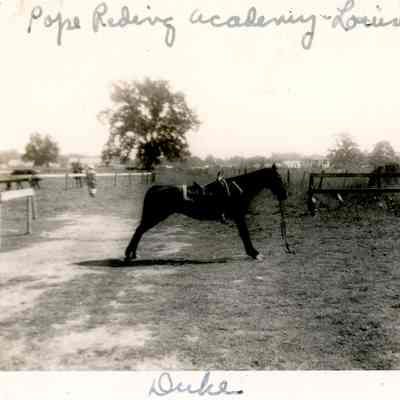 Camp Claiborne - Pope Riding Academy - Duke the Horse - Sept. 19, 1943