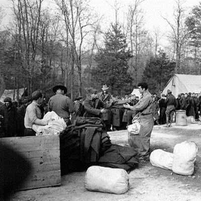 CCC Camp Issuing Out Supplies