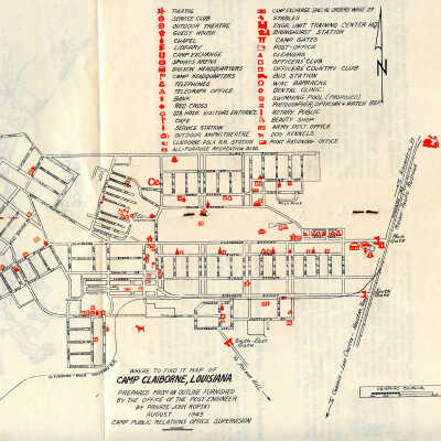 Map of Camp Claiborne (in The What and Where Book of Camp Claiborne Louisiana)
