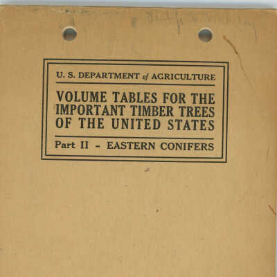 Volume Tables for the Important Timber Trees of the United States