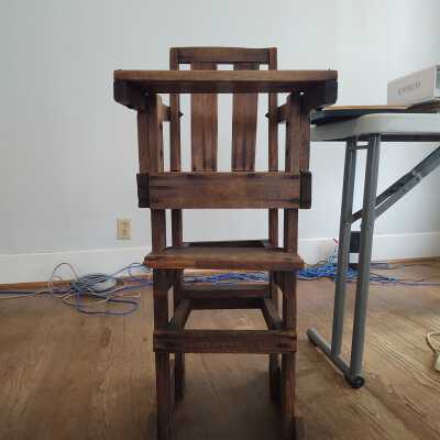 Child's Wooden Highchair