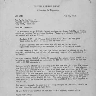 Letter to R. D. Crowell Jr. from Harold Janke
