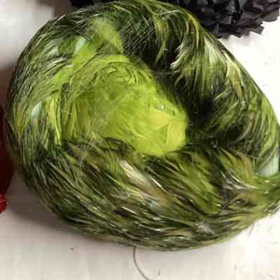 Green Ostrich Feather Hat