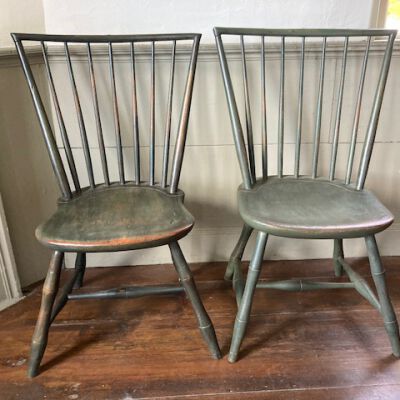 Pair of Bamboo Style Windsor Chairs