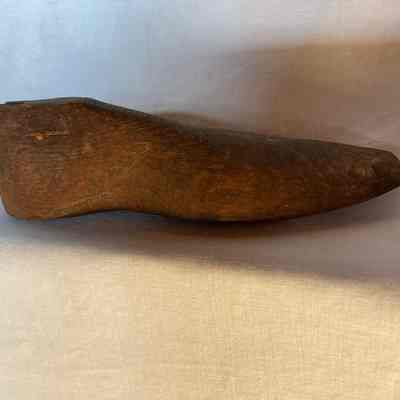 Oak Shoe Last for a Child's Foot