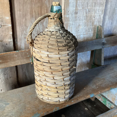 Glass Jug Encased in Wicker
