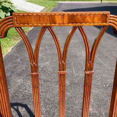 2025.15A detail of back with inset mahogany veneer with its border