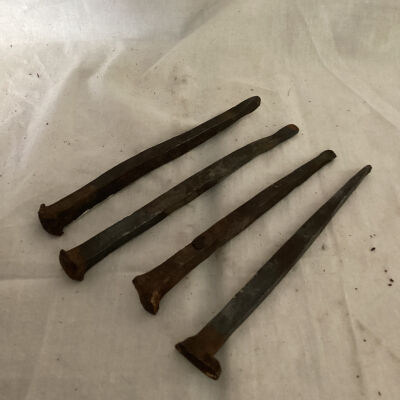 Group of Four Wrought Iron Spikes