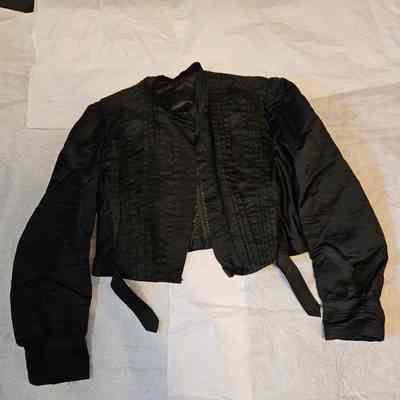 Black Silk Pleated Bodice