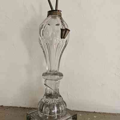Pair of Camphene Lamps
