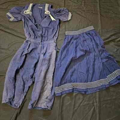 Blue Bathing Suit and Matching Skirt