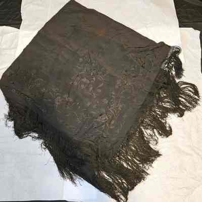 Black Silk Shawl