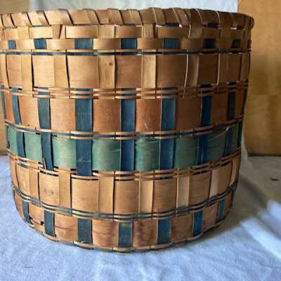 Cylindrical Native American Splint Basket